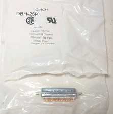 Cinch DBH25P Connect d-sub str plug stamp contact solder cup term 25 Pin Contac