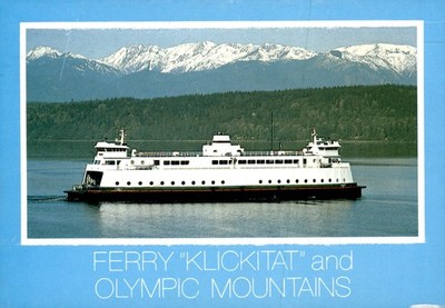 Ferry Klickitat and Olympic Mountains, 19USA Postcard