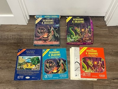 Dungeons and Dragons D&D Basic Set 1 1011 Expert Set 2 1012 TSR Lot of 2 1980