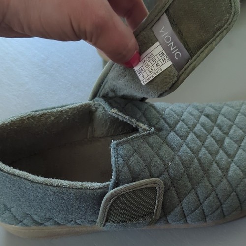Vionic Jackie in Olive Green size 9 Quilted Arch Support Slipper Comfort Shoe - Picture 7 of 9