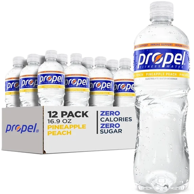 #ad #ad Propel Immune Support Electrolyte Drinking Water Pineapple Peach 16.9 fl oz 12 $8.49