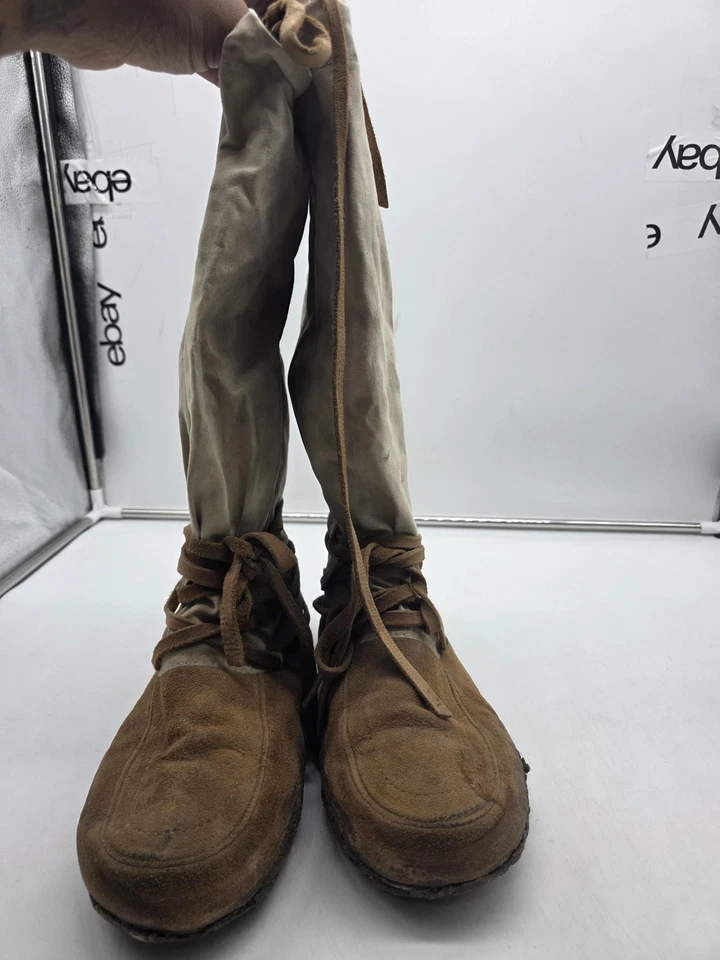 Botas Steger Mukluks W 11WW marrom camurça lona envoltório renda inverno neve forros de feltro - Imagem 3 de 4