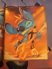 Rockstar Stitch Disney Lorcana 4-Pocket Binder PortfolioHolds 80 Cards NEW Empty