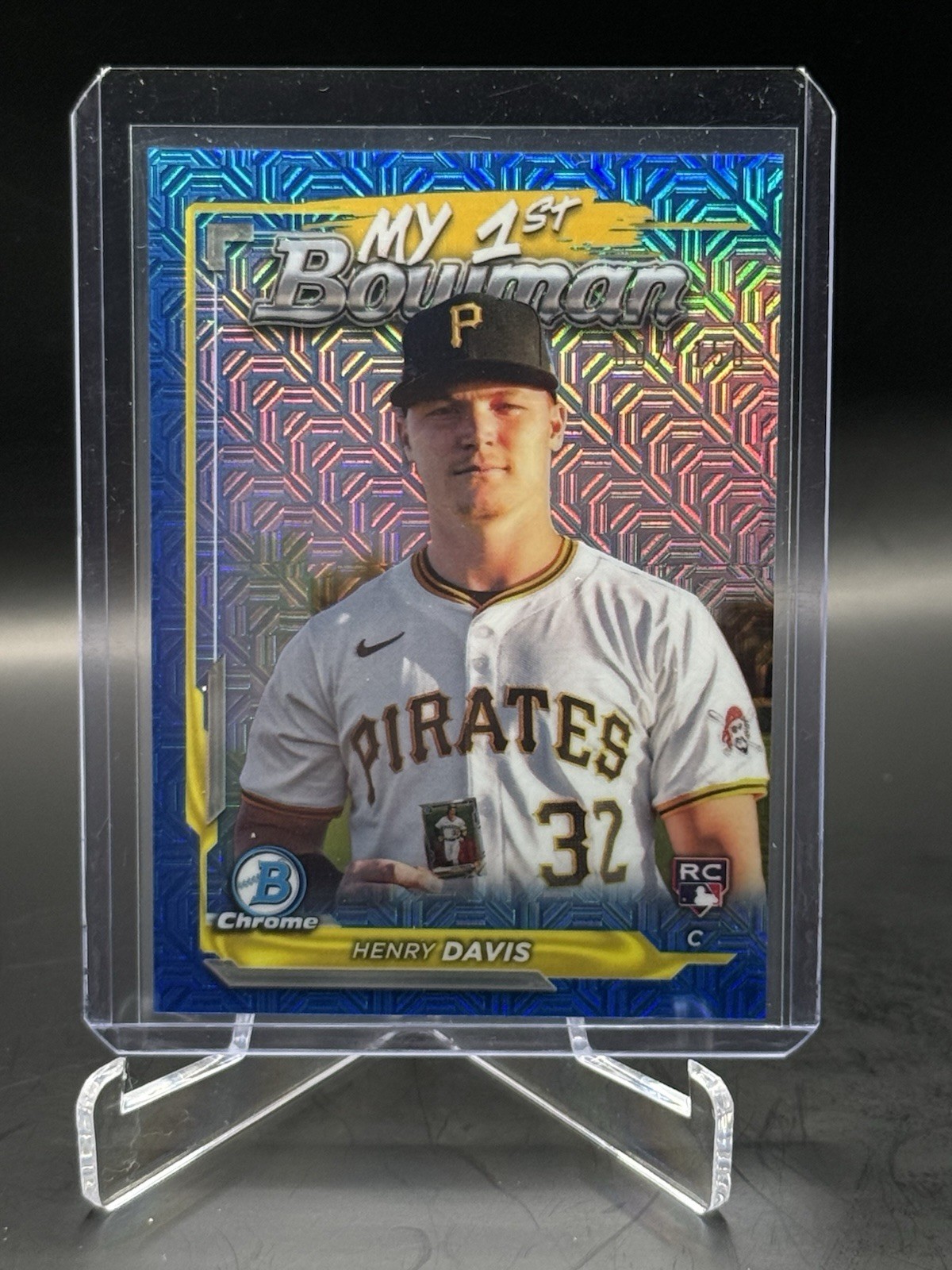 2024 Bowman Chrome Henry Davis My 1st Bowman Blue Mojo Refractor #'d /150 RC
