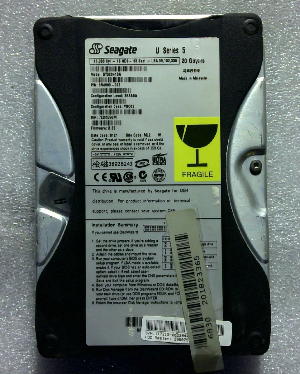 Seagate PATA/IDE/EIDE 20 GB Internal Hard Disk Drives for sale | eBay