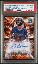 2025 Bowman Chrome Sapphire - Sph Select. Auto #SSACC Charlie Condon /25 PSA 9