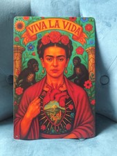 Plaque métal Frida Kahlo 20x30cm neuve