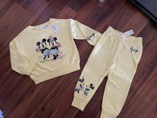 NEW Gap Kids Yellow Minnie Mouse Sweatshirt  Sweatpants size 3 Retail 39.99 