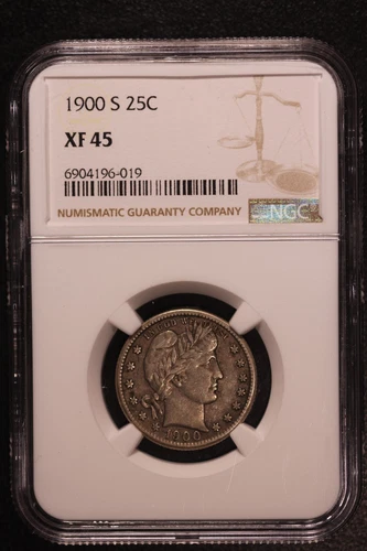 1900 S BARBER QUARTER | NGC XF 45 | FROM A BOSTON COLLECTION | LOT J-40