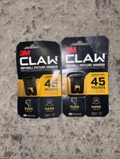 2 PACK 3M Claw Drywall Picture Hanger 45 Pounds 3PH45-1ES