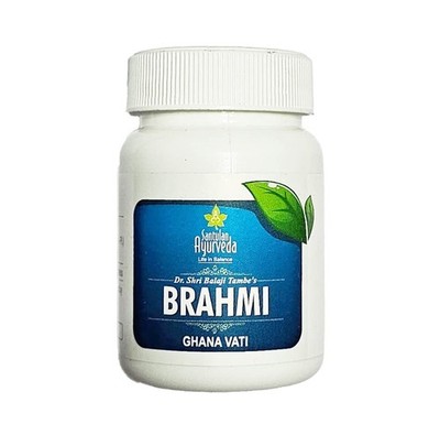 Santulan Ayurveda Brahmi Ghana Vati Tabletten, 60 Tabletten je Pack, 4er-Pack