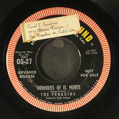PENGUINS: memories of el monte / be mine ORIGINAL SOUND 7'' Single 45 RPM