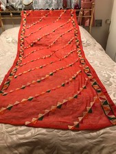 BUNTER PAKISTANISCHER PUNJAJI DUPPATA SCHAL TUCH PASHMINA MIT SPIEGELARBEIT.