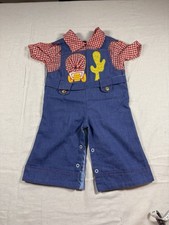 Vintage 1970s Western One Piece Baby One Piece Outfit