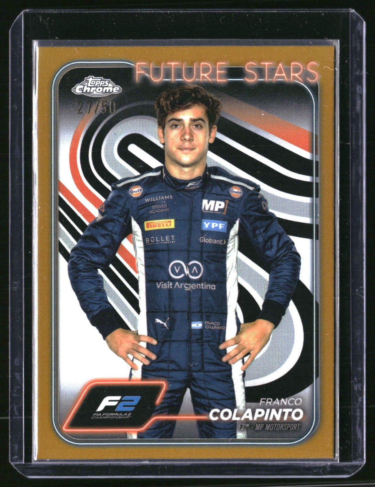 2024 Topps Chrome F1 Franco Colapinto Future Stars Gold Refractor 27/50 #24