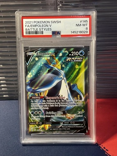 PSA 8 Pokemon - Empoleon V 145/163 - Battle Styles Full Art