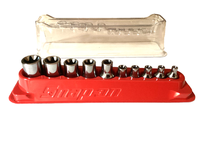 #ad Snap On NEW 10 Piece Combination Drive Inverted TORX Shallow Socket Set 210AFLEY $159.95