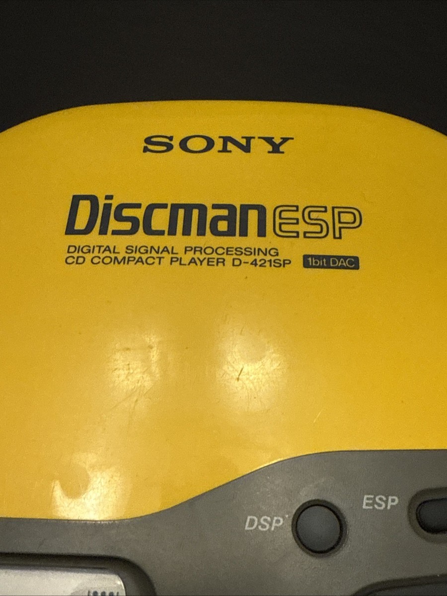 SONY Discman ESP ポータブルCDプレーヤー　D-421SP Vintage Sony Sports Discman ESP CD Player D-421SP WORKING (READ