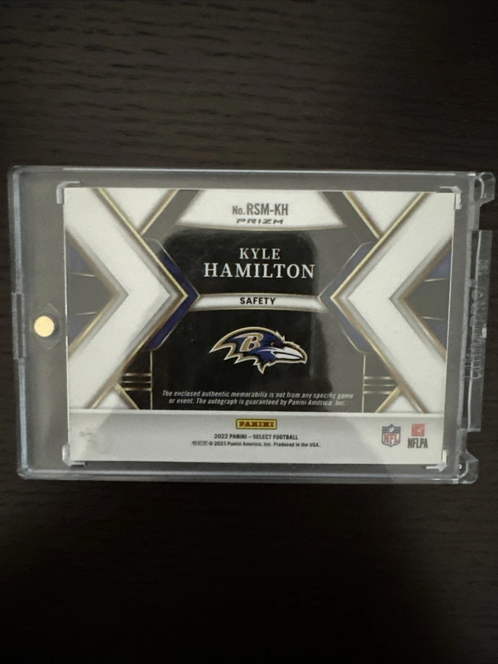 2022 Panini Select - Rookie Signature Memorabilia Kyle Hamilton #RSM-KH Red Wave - Image 2 of 2