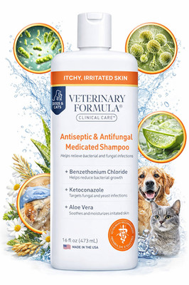 Veterinary Formula Clinical Care Antiseptic and Antifungal Medicated Shampoo for