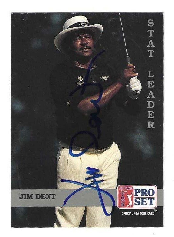 Autographed Signed JIM DENT 1992 PGA Pro Set Golf Card #274 w/COA