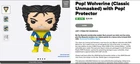 CONFIRMED* Funko Pop! Wolverine (Classic Unmasked) LE 5000 ECCC in protector