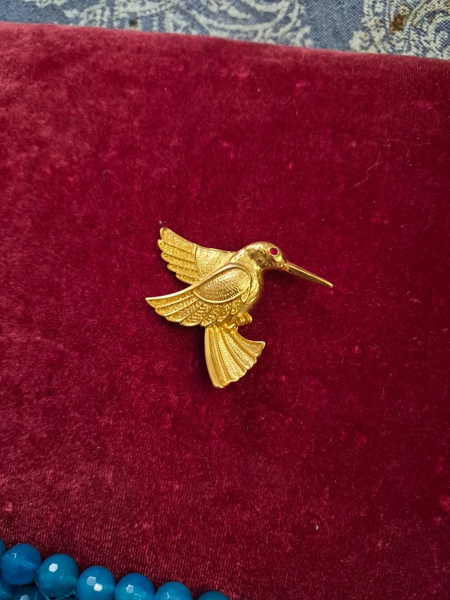 Magnifique Broche Roman Vintage Colibri