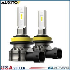 AUXITO H11 LED Fog Lights Bulb 6000LM Super Bright White 6500K Fanless Canbus D