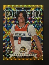 2024-25 Panini Mosaic Basketball Bub Carrington Introductions GOLD #/10 RC