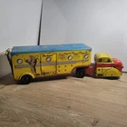 Marx Roy Rogers Tin Truck Trailer Litho Toy USA 1950s * Read