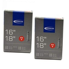 SV4 Inner Tubes - 16 x 1 1/8 to 18 x 1.35in, 40mm Presta Valve 2 Pack