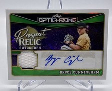 2025 Leaf Optichrome Baseball Bryce Cunningham Yankees Prospect Relic Auto 4/6