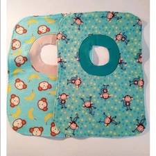Baby Bibs Monkey Business Handmade Baby Bibs Over Head Bibs Bananas Adorable