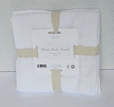 Grove Collaborative Flour Sack Towels Set 3 White Organic 100% Cotton New Unused