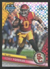 2023 Bowman University Chrome Korey Foreman X-Fractor #190 Card