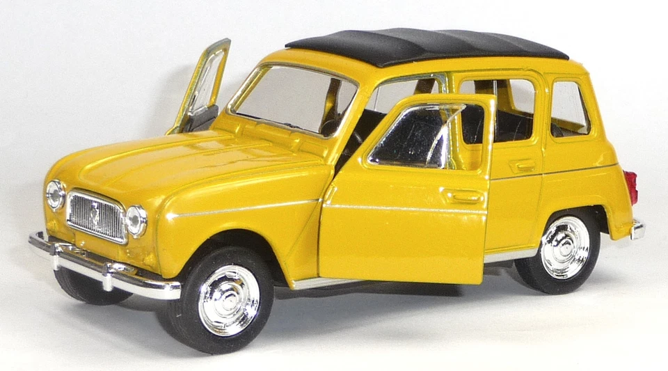 Renault R4 Klassiker Modellauto Spritzguss ca. 12cm gelb von WELLY  - Bild 3 von 3