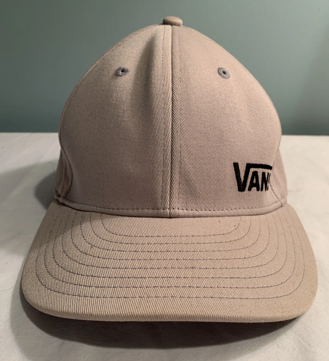 VANS Curved Bill Jockey Hat Beige Tan Baseball Cap Size S/M | eBay