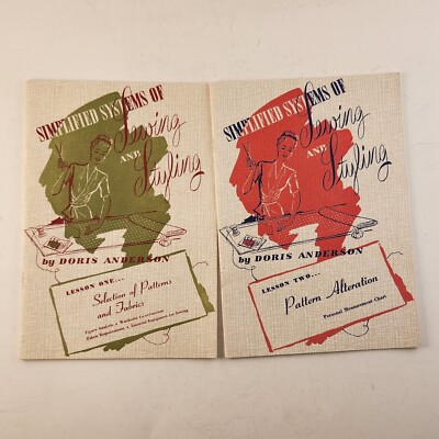 Lesson One and Two of Simplified Systems Of Sewing And Styling 1948 Vintage Book