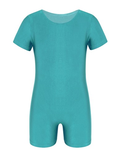 UK Girls Stretchy Ballet Dance Leotard Gymnastics Tight Fit Biketard Unitards - Picture 14 of 51