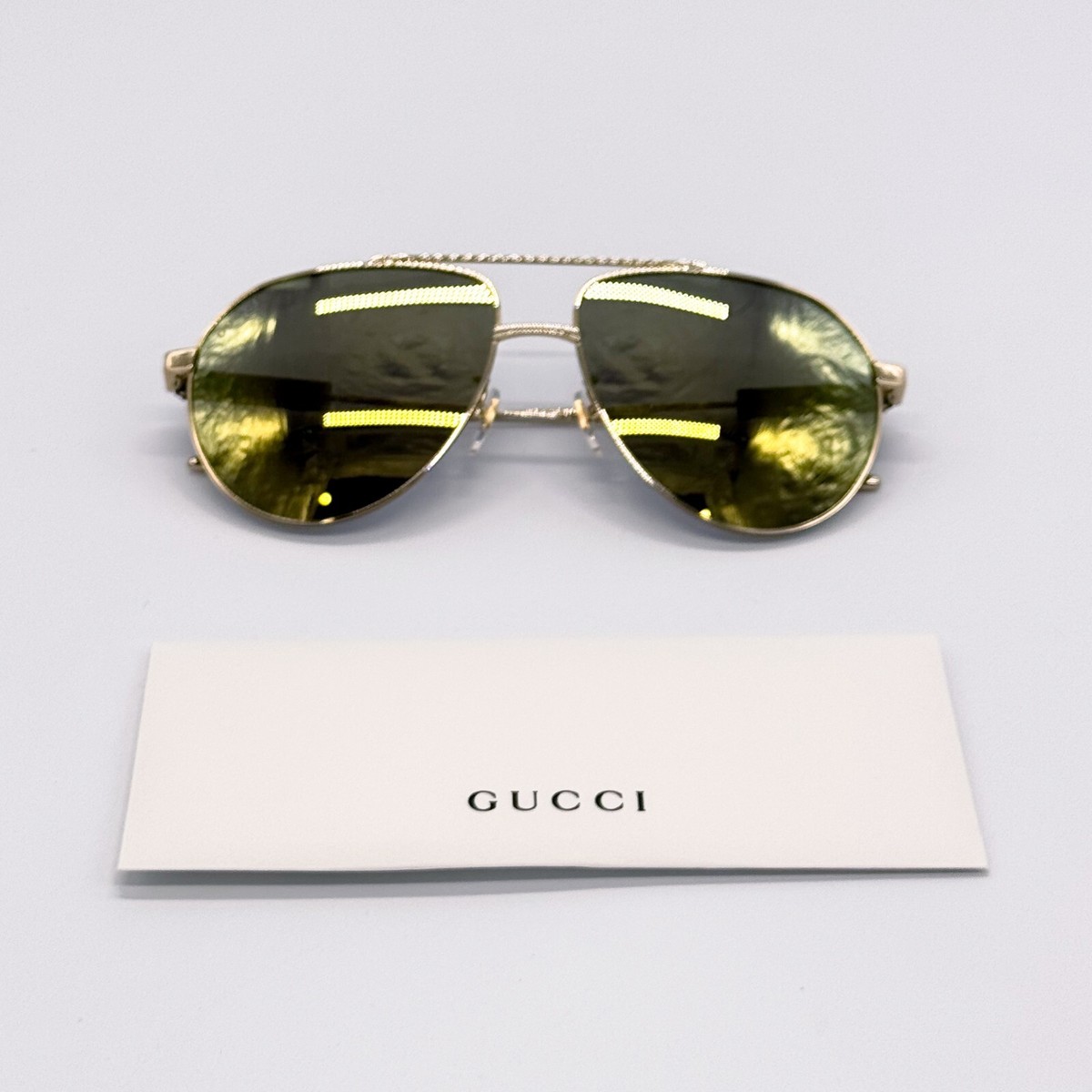 NEW GUCCI GG1311S 002 UNISEX METAL AVIATOR SUNGLASSES GUCCI 