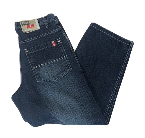 Retro Y2K Denim Jeans Blue Dark Wash 