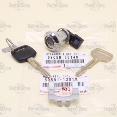 GENUINE OEM 1995-2004 Toyota Tacoma SET OF Fuel Door Lock Cylinder