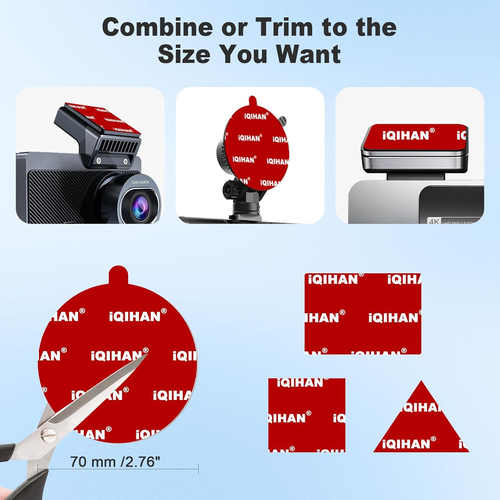 5Pcs Sticky Adhesive Pads for Car Phone Mount, 70Mm/ 2.76" Double-Sided Heavy Du - Picture 6 of 7