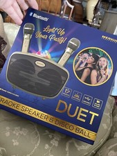 Rare Karaoke  Disco Ball Duet Bluetooth Merkury fantastic sound extremely rare