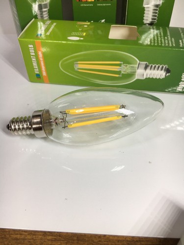 💡Filament Candelabra LED Light Bulb (4-Pack) E12, 4W, 2700CCT, Non-Dimmable - Picture 4 of 4