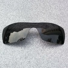 2 Sets of Black Polarized Replacement Lenses For-Oakley Batwolf Frame OO9101