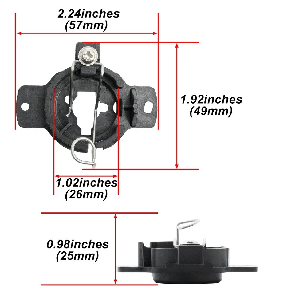2x Kit de conversión de soporte adaptador de faros LED H1 para Nissan GT-R A31 y Silvia R32 Foto 3 de 4