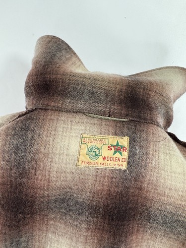 STAR WOOLEN CO / MINNESOTA Vintage Wool Mens M / L Ranch Field Hunting Jacket - Picture 6 of 8