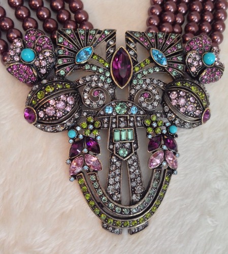HEIDI DAUS Dark Aubergine Pearls BOUNTIFUL SPLENDOR Necklace - Picture 6 of 12