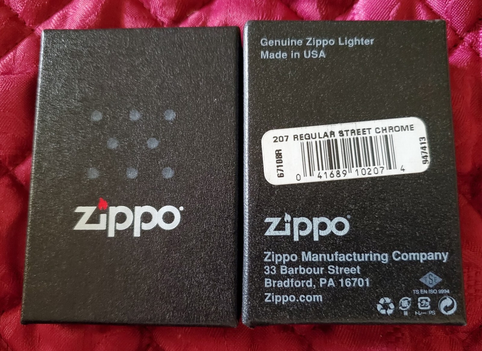 Zippo Horseshoes Brass Lighter, Never Fired
